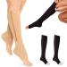Buy Women s Zip Compression Toe Socks - Open Toe Slim Stockings for Leg Support | Black Size M - Buy Online on GoSupps.com