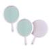 lasenersm 3 Pieces Small Hand Mirror with Handle Portable Makeup Mirror Round Cosmetic Mirror Travel Makeup Mirror Cute Hand Mirror Handheld Mirror for Travel Daily Use  Pink