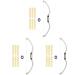 Healeved 3pcs Bow Eyebrow Ruler Eyebrow Level Tool Reusable Eyebrow Stencil Kit Eyebrow Trimming Set