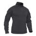 TACVASEN Men's Military Shirts Slim Fit Pullover Long Sleeve 1/4 Zip T-Shirt Dark Gray X-Large