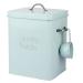 Vklopdsh Beautiful Powder Coating Metal Washing Powder Box Storage with Scoop (Green S)