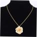 WIPPWER Gold Dipped White Rose Pendant Necklace - Perfect Valentine & Mother Day Gift for Women - Buy Online on GoSupps.com