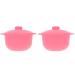 Fomiyes 2 pieces of melting beauty inner salon distance accessories pot wax bean pot woman tool-free girl stick bowl container pink for non-stick wax heating 14x11cmx2pcs rosax2st