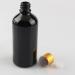 Tianzd 100ml Gloss Black Glass Bottles - 4 Piece Set with Gold Aluminum Screw Caps | Ideal for Fragrance Perfume Oil & Aromatherapy - Buy Online on GoSupps.com