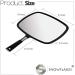Snowflakes Hand Mirror Large and Comfy Handheld Mirror with Handle for Salon .(Black) - Buy Online on GoSupps.com