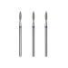 STALEKS PRO cuticle cutter set 3 pieces 2.1 x 0.8 mm flame shape (medium grain) Grano Medio