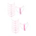 MAGICLULU Eyebrow Tools 6 Sets Eyebrow Aid Reusable Eyebrow Stencil Eyebrow Accessory Replaceable Eyebrow Stickers Travel 12X11X8CMx2pcs Pinkx2pcs