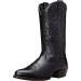 femflame Cowboy Boots for Men Round Toe Distressed Work boots Embroidered Western Boots Traditional Country Boot 10.5 Black