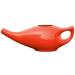 HEALTHANDWEALTH Durable Ceramic Neti Pot - Non-Metallic Comfortable Grip - Microwave and Dishwasher Friendly (Red)