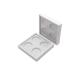 Gogogmee 2pcs 4 Lipstick Case Eyeshadow Containers Empty Eyeshadow Tins Empty Aluminum Tin Jars White