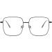 Dollger blue light filter glasses for women men blue light block glasses square metal large frame glasses anti blue light pc tv gaming black