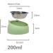 2 Pack Stainless Steel Pet Cat Bowl Cat Food Bowl Cat Water Bowl (200 ml black+white) black+white 200 ml - Buy Online on GoSupps.com