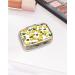 WIRESTER Rectangle Pill Box - 2 Compartment Retro Pill Case with Mirror for Tablets & Vitamins | Travel-Friendly Medicine Holder - Lemon Leaf Walnuts - Buy Online on GoSupps.com