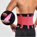 Back brace waist belt back support men women belt breathable lumbar corset orthopedic devices Back brace supports (color: pink size: xxl) xxl pink