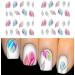 Nail Stickers Pink Feather 1 Sheet Self-adhesive Nail Decals wraps 3D Nail Art Designs Glitter Tips Decorations for Women Girls Superior Quality and Creative Durability and convenience - Buy Online on GoSupps.com