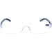 JOY Blue Frameless Reading Glasses +1.5 | Stylish Reading Aid for Men & Women - International Shipping Available - Buy Online on GoSupps.com