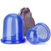 Cupping Therapy Set for Cellulite Massage - Silicone Suction Cup - Cellulite Remover for Body Vacuum Massage - Chinese Acupuncture Anti-Aging Wrinkle Reducer (2 Cups  Blue)