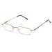 elegant reading glasses / aid in gold with clip + 2.75 dtp + 2.75 dpt