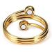 Spiral Design Gold Plated Magnetic Copper Rings | Adjustable Size | Trendy Gift for Ladies - Buy Online on GoSupps.com