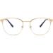 QECEPEI Retro Semi-Rimless Round Blue Light Blocking Glasses - Horn-Rimmed Nerd Clear Lens for Computer & Gaming - Stylish Shiny Gold - Buy Online on GoSupps.com