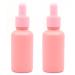 2 Pcs 30ml Pink Glass Dropper Bottles Empty Refillable Essential Oil Dropper Bottles Makeup Cosmetic Sample Storage Containers with Glass Dropper for Essential Oils Perfume Aromatherapy Liquid