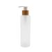 1PCS 150ml/5oz Frosted Glass Pump Bottles Empty Refillable Press Pump Bottle with Bamboo Pump Head Toiletries Storage Containers for Shampoo Essential Oils Shower Gel Hand Wash Lotion Dispenser