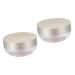 Beavorty Cosmetic Case 2pcs loose powder containers Portable powder container Elastic mesh powder 8.4*4.3*1cmx2pcs Silverx2pcs