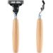 Buy Safety Wood Handle Double Edge Shaver - Portable Reusable Beard Cleaning Tool for Men & Women | Fast International Shipping - Buy Online on GoSupps.com