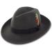 Belfry Crushable Dress Fedora - Men's Vintage Style Hat - 100% Pure Wool - Black, Blue, Grey, Pecan Brown - Medium Navy - Buy Online on GoSupps.com