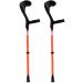 Forearm Crutches Adjustable Adjustable Forearm Crutches of - Lightweight Cuff Crutch - Adjustable Standard and high Adult Anti-Slip Shock Absorber Orange Lightweight Arm Crutch Journey