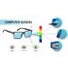 Square Blue Cut Computer Glasses - Unisex UV Protection Anti Glare & Blue Light Filter for Eye Safety - Buy Online on GoSupps.com