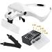 LHKJ Head Worn Jewelry Repair Magnifier with LED Light and 5 Replaceable Lenses 1.0X 1.5X 2.0X 2.5X 3.5X Hands Free Reading Magnifying Glasses for Reading - Buy Online on GoSupps.com