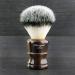 New shaving horn collection razor brush - silver lace roofs synthetic fiber bristle - new grip design - luxury horn resin - extraordinary comfort and low maintenance