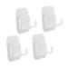 Osaladi 4 piece of hook insert utility hook razor hook hanger stands razor wall hook shaving razor holder razor stand Self-adhesive razor holder ABS wall holding plugs white