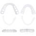 1 pair of prostheses fake teeth false artificial temporary teeth for braces smile veneer cosmetic provisional teeth dentures prosthesis artificial veneers teeth at the top below