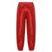 iEFiEL Kids Boys Girls Shiny Sequined Dance Pants Trousers Hip-hop Jazz Choir Street Stage Performance Dance Wear Red 7-8