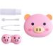 Pink Pig and Panda Bear Contact Lens Case Travel Kit - Cute Animal Holder with Mirror and Tweezers - 2 Pcs/Set - Buy Online on GoSupps.com