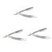 FOMIYES 3pcs hand razor for men manual razor stainless steel razor blade main rubber handle man