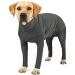 Etdane Dog Onesie Surgery Recovery Suit Prevent Shedding Hair Sport Shirt Anxiety Jumpsuits Pure Gray Large Large Grey