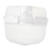 HOLIDYOYO Box Box Lunchbox Bento Container Lunch Boxes Lunch Holder White Compartment Box Pp Double Layer 15.8X15.8X14.3CM 10TUI4923B White 15.8X15.8X14.3CM