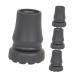 Clispeed 4 pieces slipproof surface for crutches pipe tips 1 inch accessories for rollator rigid lane protection safety stick thickened pole tip covers outside rubber walking black 5x4cm