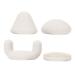 Muscle massage device head angrek 4 pieces mini massage device replacement head silicone securely relieve tiredness deep fabric massage head light gray