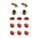 SanerLian Bee Ladybug Temporary Tattoo Stickers - Set of 12 | Waterproof Cartoon Fake Tattoos for Kids | Ideal for Hand, Arm, Party Favors - Buy Online on GoSupps.com