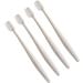 Ipetboom Ergonomic Wooden Toothbrush Set - 4 Soft-Bristle Household Toothbrushes for Adults & Babies - Eco-Friendly Khaki Design - Buy Online on GoSupps.com