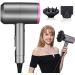Portable Ionic Hair Dryer with 2 Nozzles & 1 Diffuser 2000W Professional Powerful Blow Dryer Negative Ion Fast Quiet Drying for Hair Care 3 Heating/2 Speed/Cold Settings for Home Travel Salon - Buy Online on GoSupps.com