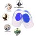 2 Pairs Gel Heel Cups Silicone Heel Cup Pads for Plantar Fasciitis Heel Spur & Achilles Pain Gel Heel Cups and Cushions Absorbing Support (L) L(Pack of 4) Blue - Buy Online on GoSupps.com