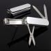 PSGS Multifunctional Nail Clipper Belt Finger File Belt Key Ring Finger Scissors Belt Finger Plier Belt Scissors (Color : SV)