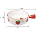 Dishes Ceramic Handle Bowl Fruit Salad Breakfast Bowl Instant Noodle Dishes Creative Cute Baking Household Kitchen Tableware (Color : J) (B) - Buy Online on GoSupps.com