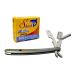 Stainless Steel Professional Barber Gray Straight Edge Razor with 100 Count Shark Single Edge Razor Blades