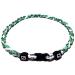 Sport Ropes Double Titanium Necklace - Choose from Multiple Colors and Sizes Green/White 22"
